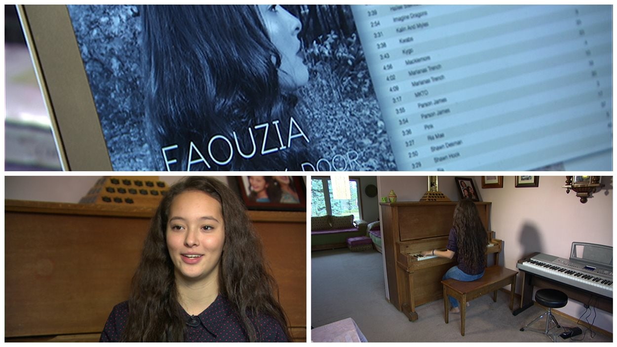 Faouzia, une jeune chanteuse de Carman, au sud du Manitoba. Faouzia, une jeune chanteuse de Carman, au sud du Manitoba.