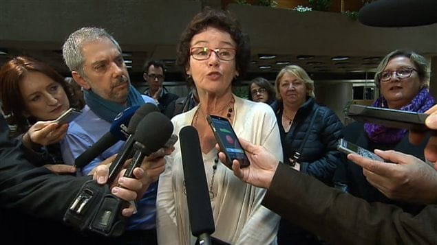Louise Chabot, présidente de la CSQ, à Québec, le 17 décembre Louise Chabot, présidente de la CSQ, à Québec, le 17 décembre