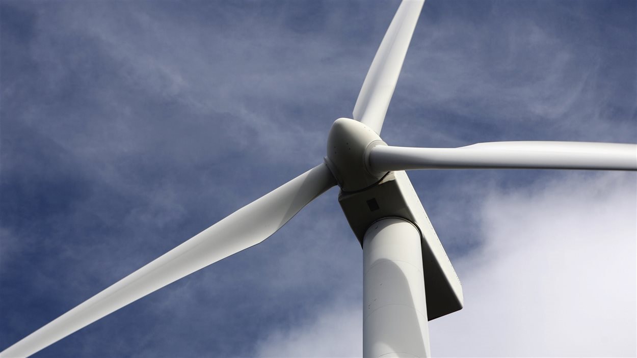 Une éolienne. Une éolienne.