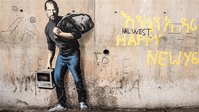 L'oeuvre de Banksy représentant Steve Jobs L'oeuvre de Banksy représentant Steve Jobs