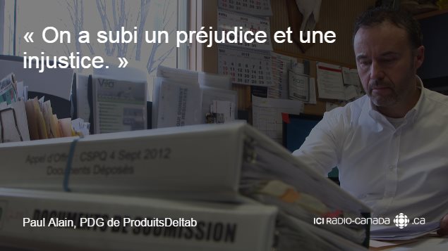 « On a subi un préjudice et une injustice », précise Paul Alain, PDG de l'entreprise Produits Deltab, qui fabrique des tableaux depuis 80 ans. « On a subi un préjudice et une injustice », précise Paul Alain, PDG de l'entreprise Produits Deltab, qui fabrique des tableaux depuis 80 ans.