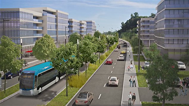 Le projet de SRB s'étendrait sur 38 km. Le projet de SRB s'étendrait sur 38 km.
