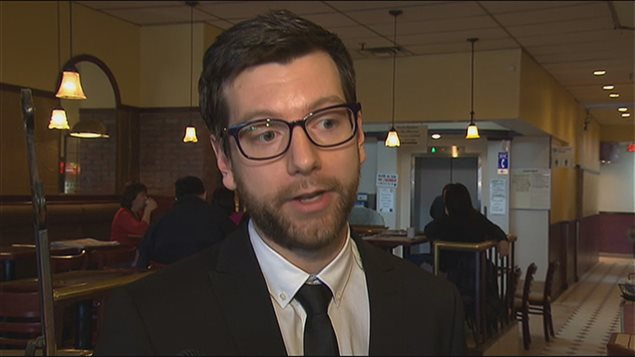 Le chef du Parti vert du Québec, Alex Tyrrell Le chef du Parti vert du Québec, Alex Tyrrell