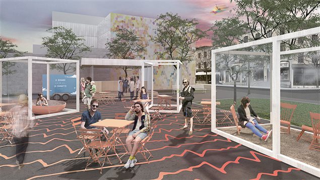 Un mobilier urbain s'intégrera au décor. Un mobilier urbain s'intégrera au décor.