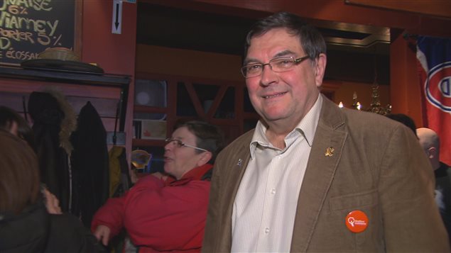 Le candidat de Québec solidaire, Pierre Dostie Le candidat de Québec solidaire, Pierre Dostie