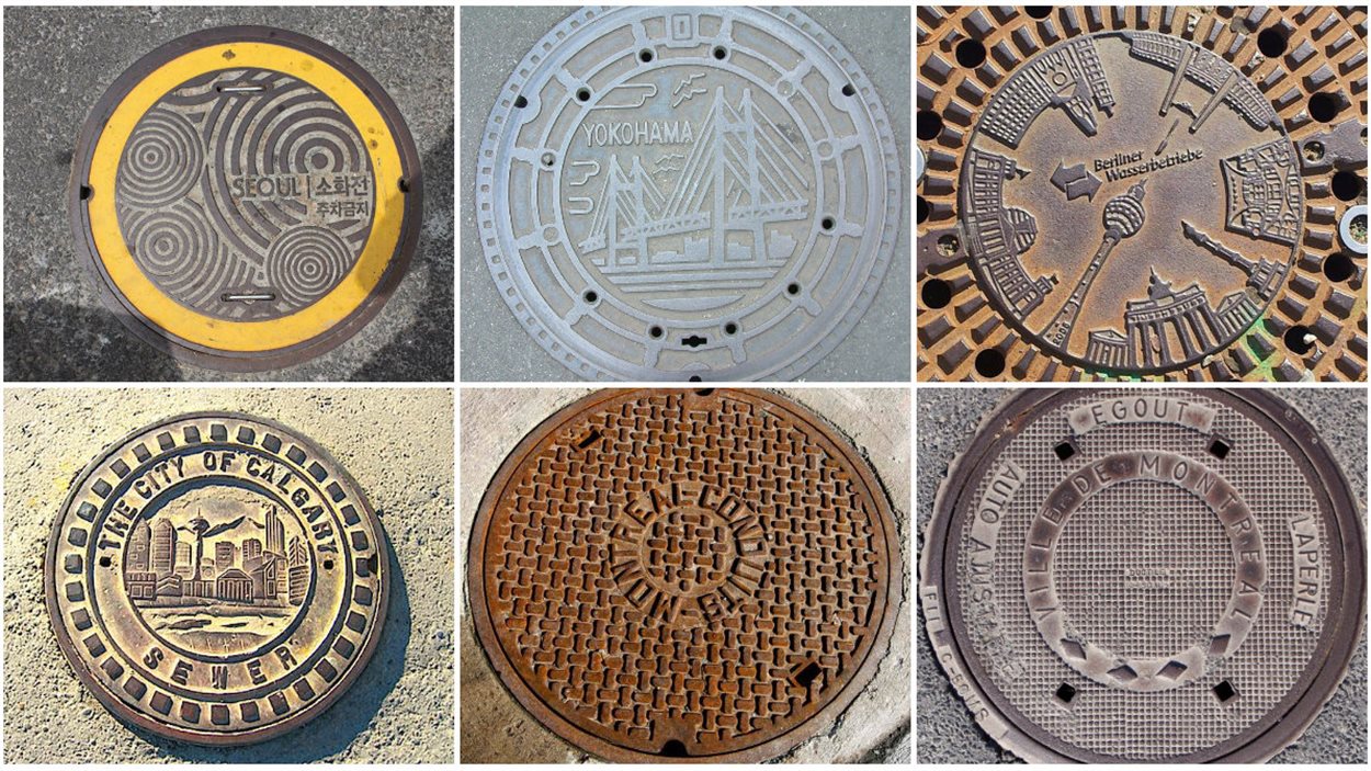 Des bouches d'égouts de Séoul, Yokohama, Berlin, Calgary et Montréal Des bouches d'égouts de Séoul, Yokohama, Berlin, Calgary et Montréal