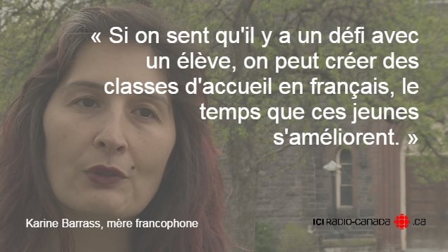 Karine Barrass, mère francophone Karine Barrass, mère francophone