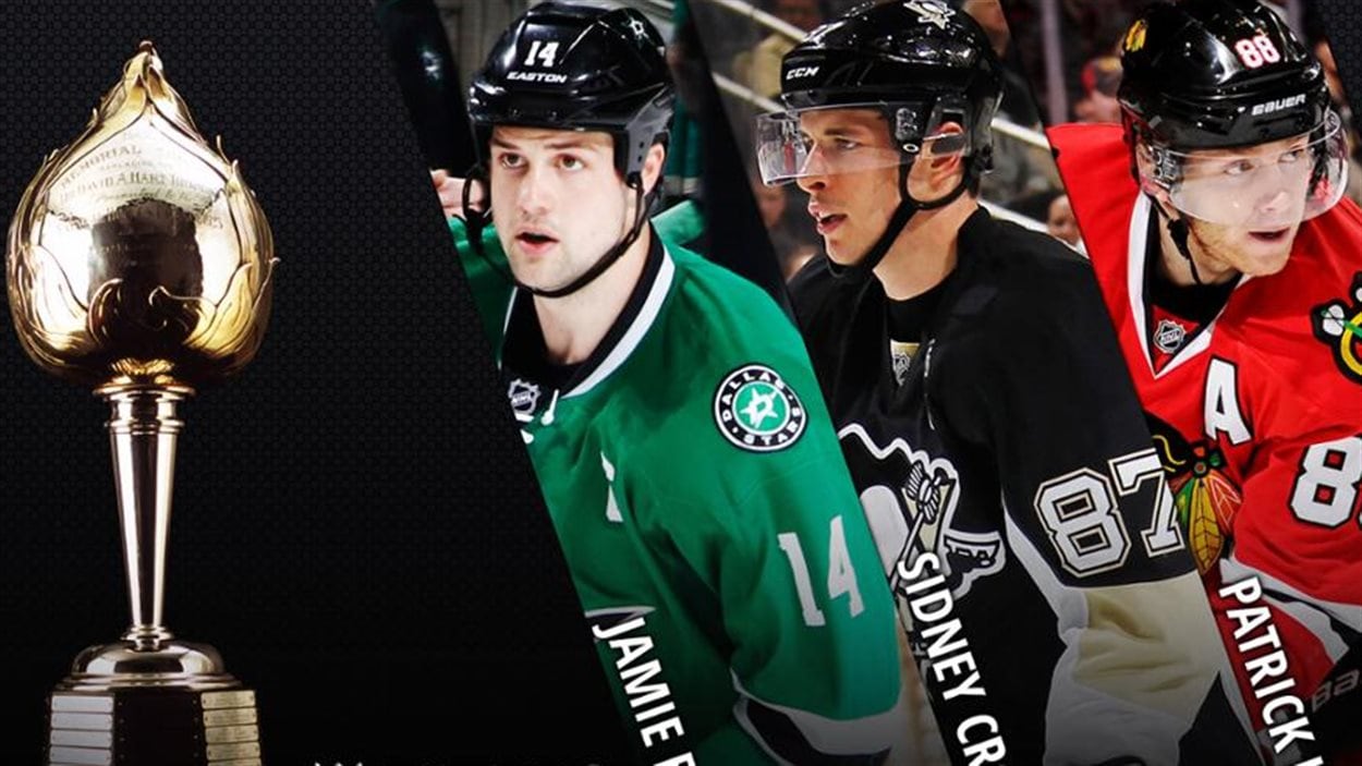 Jamie Benn, Sidney Crosby et Patrick Kane Jamie Benn, Sidney Crosby et Patrick Kane