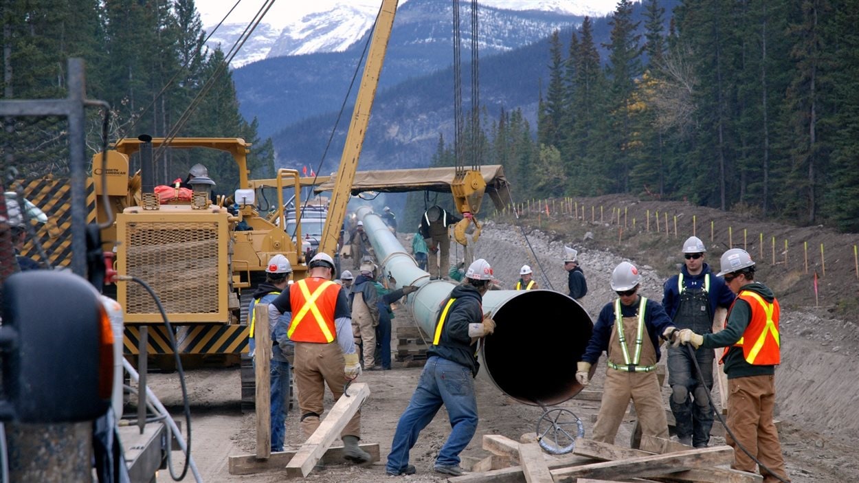 Le pipeline Trans Mountain de Kinder Morgan. Le pipeline Trans Mountain de Kinder Morgan.