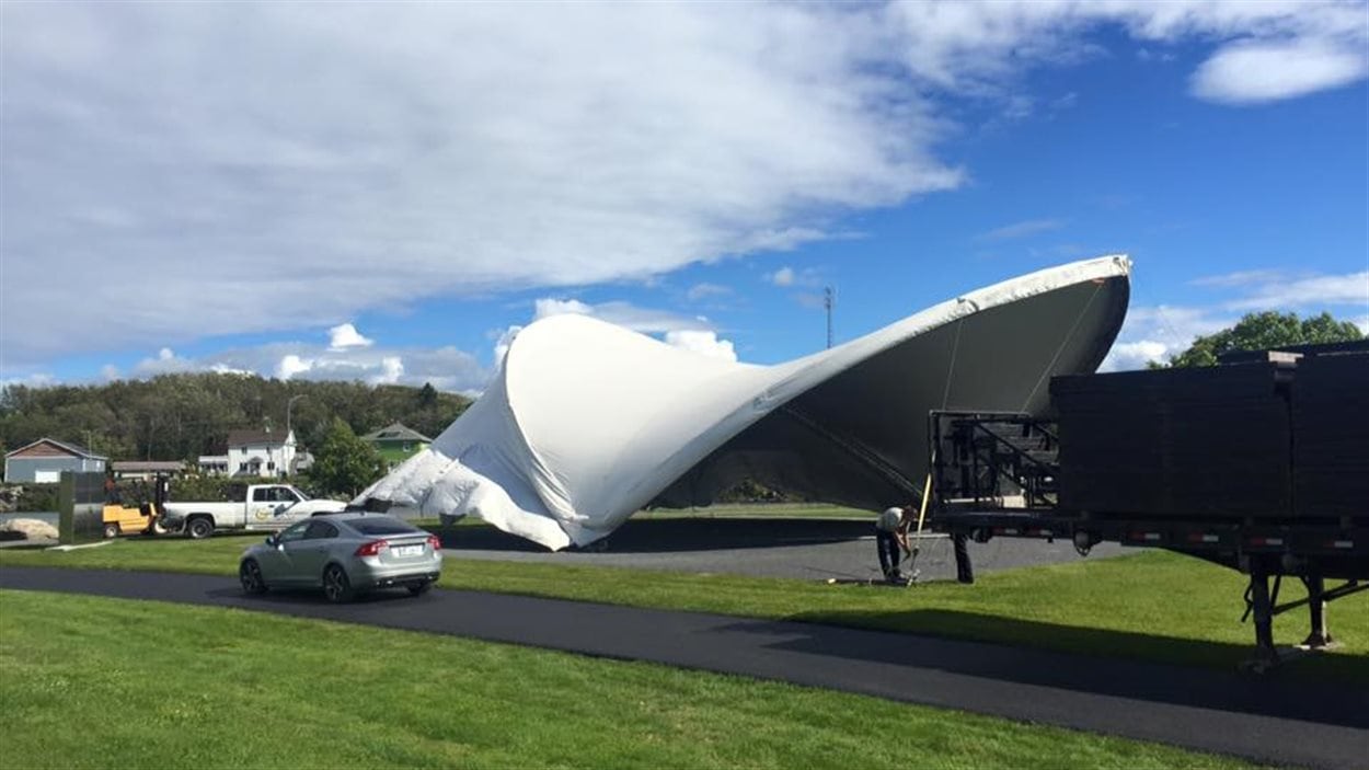 Le nouvel emplacement des spectacles du festival Éole en musique, au parc des Îles. Le nouvel emplacement des spectacles du festival Éole en musique, au parc des Îles.