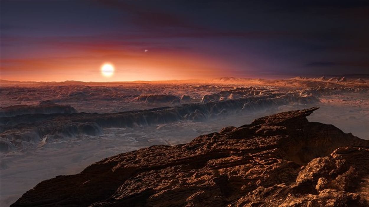Représentation artistique de l'exoplanète Proxima B Représentation artistique de l'exoplanète Proxima B