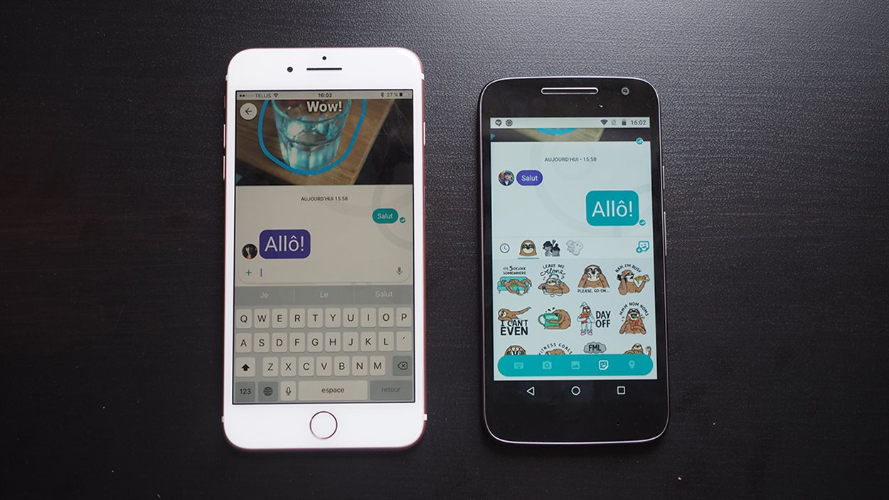 L'application de messagerie Google Allo. L'application de messagerie Google Allo.