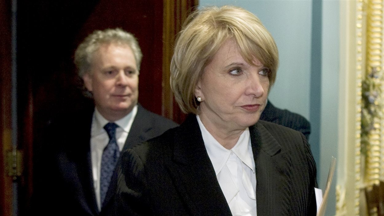 Monique Jérôme-Forget, alors ministre des Finances du Québec, et le premier ministre Jean Charest en 2009 Monique Jérôme-Forget, alors ministre des Finances du Québec, et le premier ministre Jean Charest en 2009