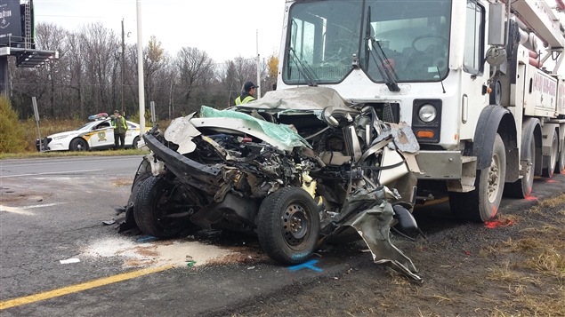 Quatre blessés dans un accident sur l'autoroute 20 à Saint-Romuald