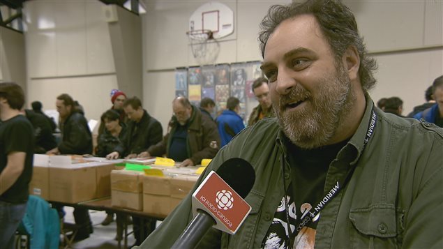 Martin Landry, organisateur de la quatrième Foire du disque de Québec Martin Landry, organisateur de la quatrième Foire du disque de Québec