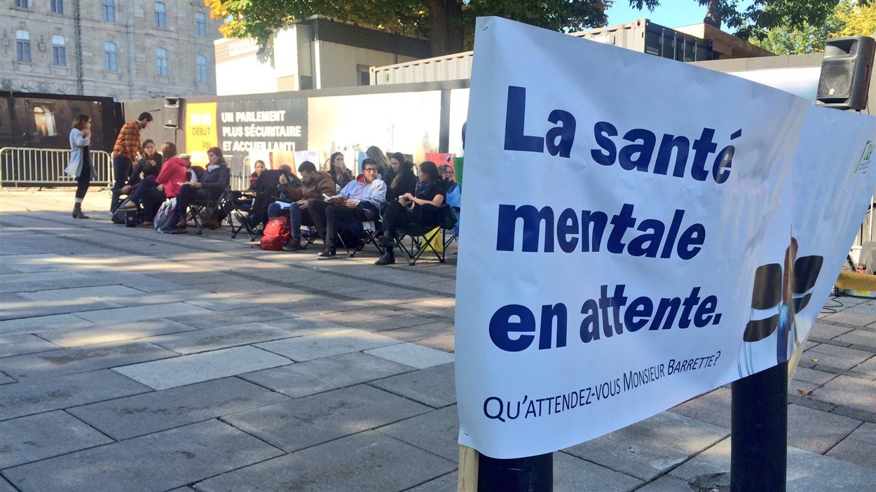 Les doctorants en psychologie ont manifesté devant l'Assemblée nationale le 6 octobre. Les doctorants en psychologie ont manifesté devant l'Assemblée nationale le 6 octobre.