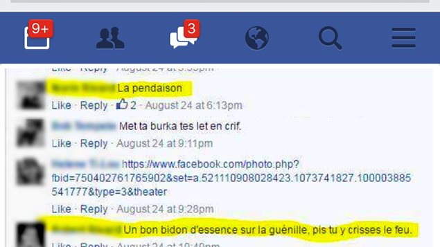 Menaces reçues sur Facebook par Haroun Bouazzi Menaces reçues sur Facebook par Haroun Bouazzi