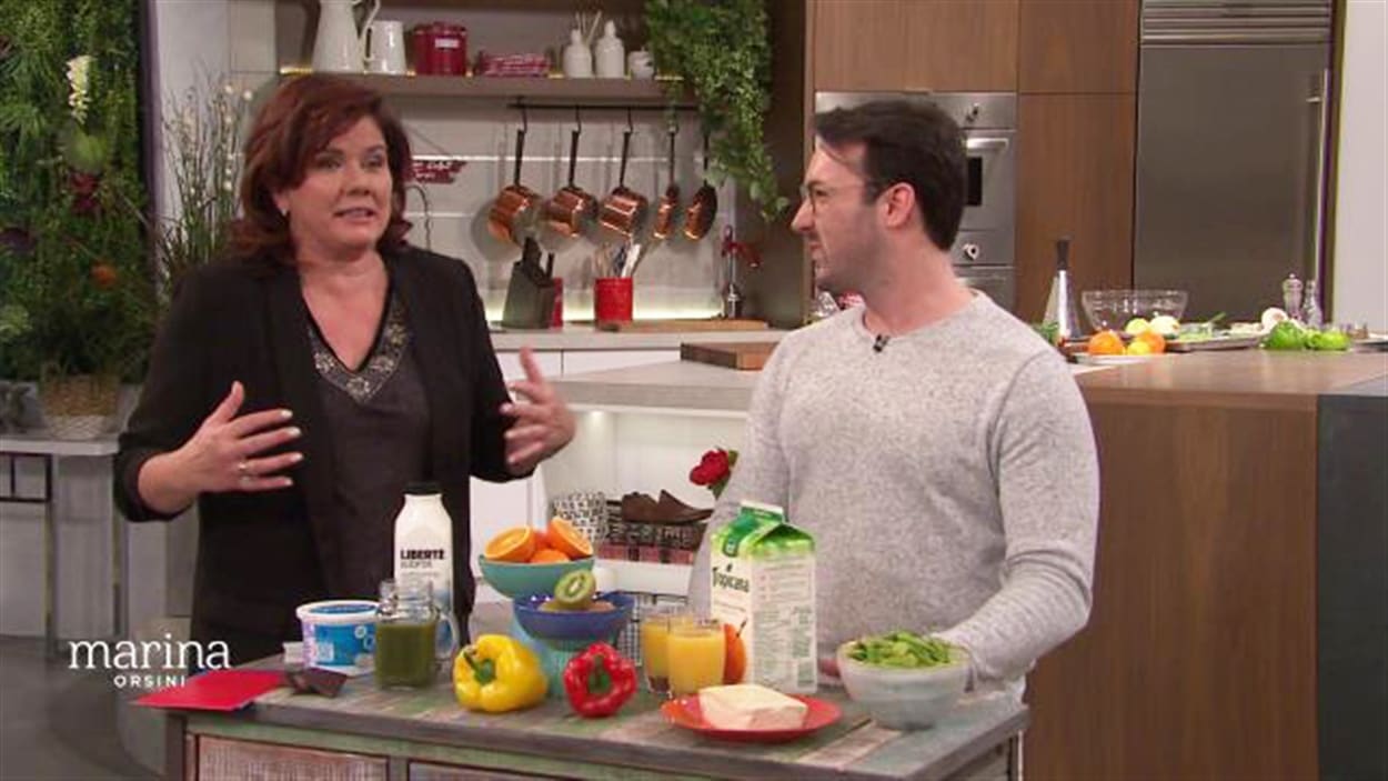 Marina Orsini et le nutritionniste Hubert Cormier